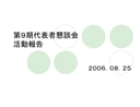 第9期代表者懇談会　活動報告